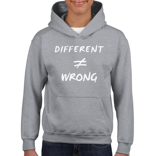 Different does not Equal Wrong! Classic Kids Pullover Hoodie