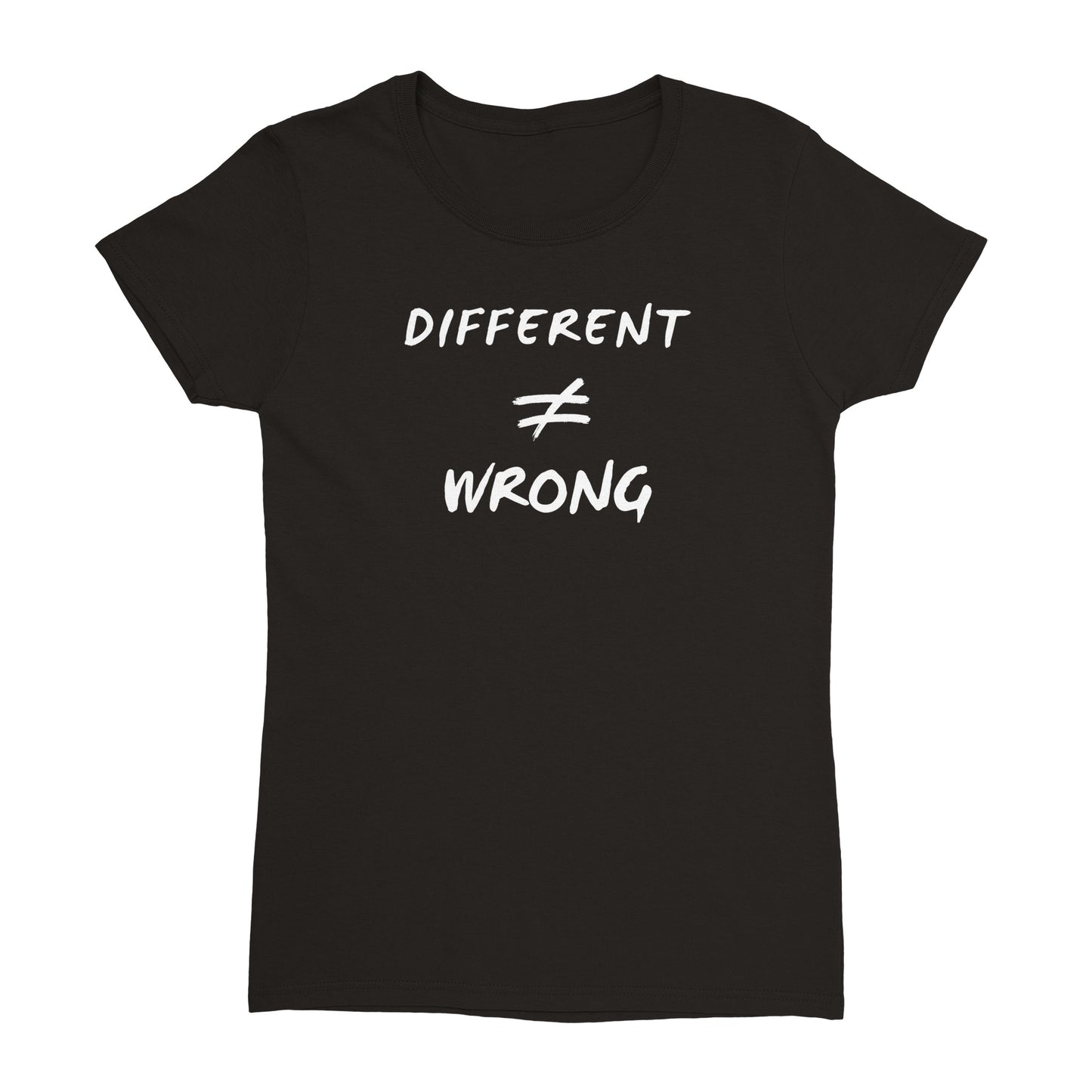 Different does not Equal Wrong! Heavyweight Womens Crewneck T-shirt