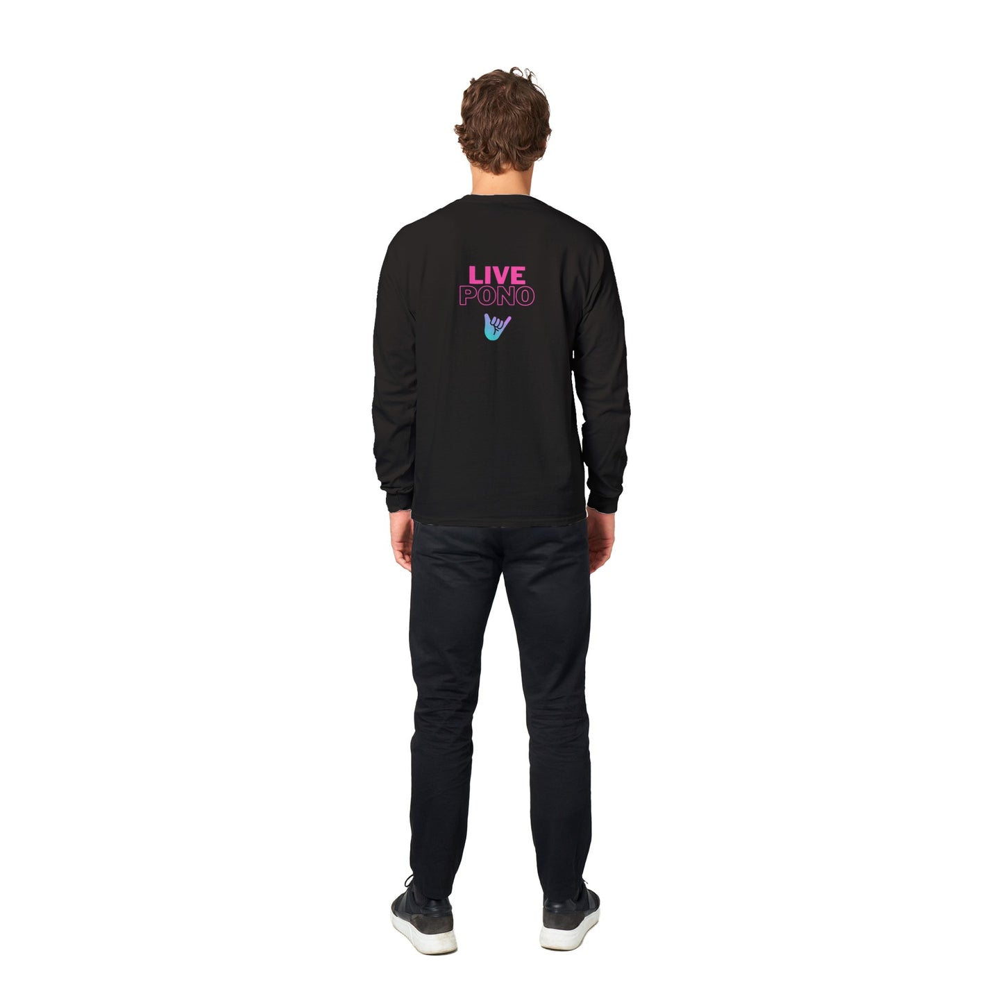 Live Pono Pink - Longsleeve T-shirt - Adult