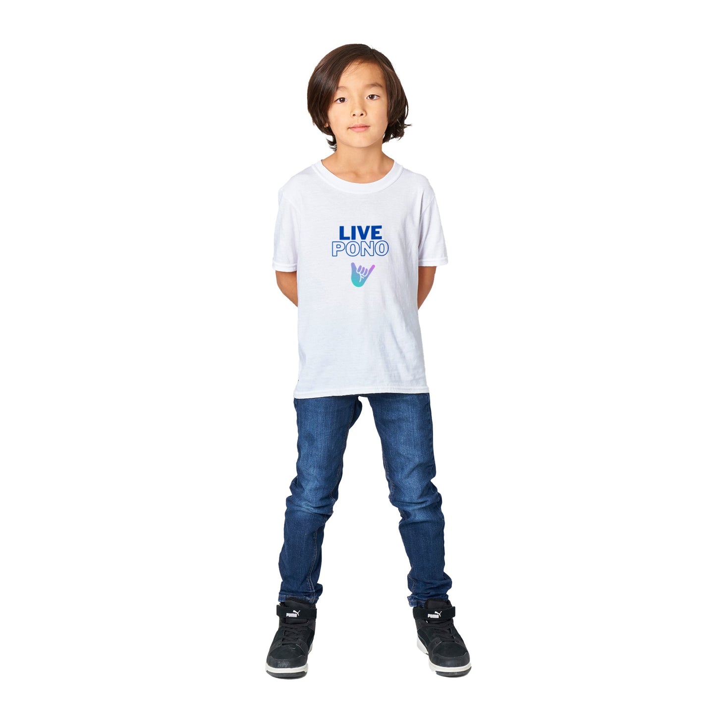 Live Pono Blue - T-shirt kids