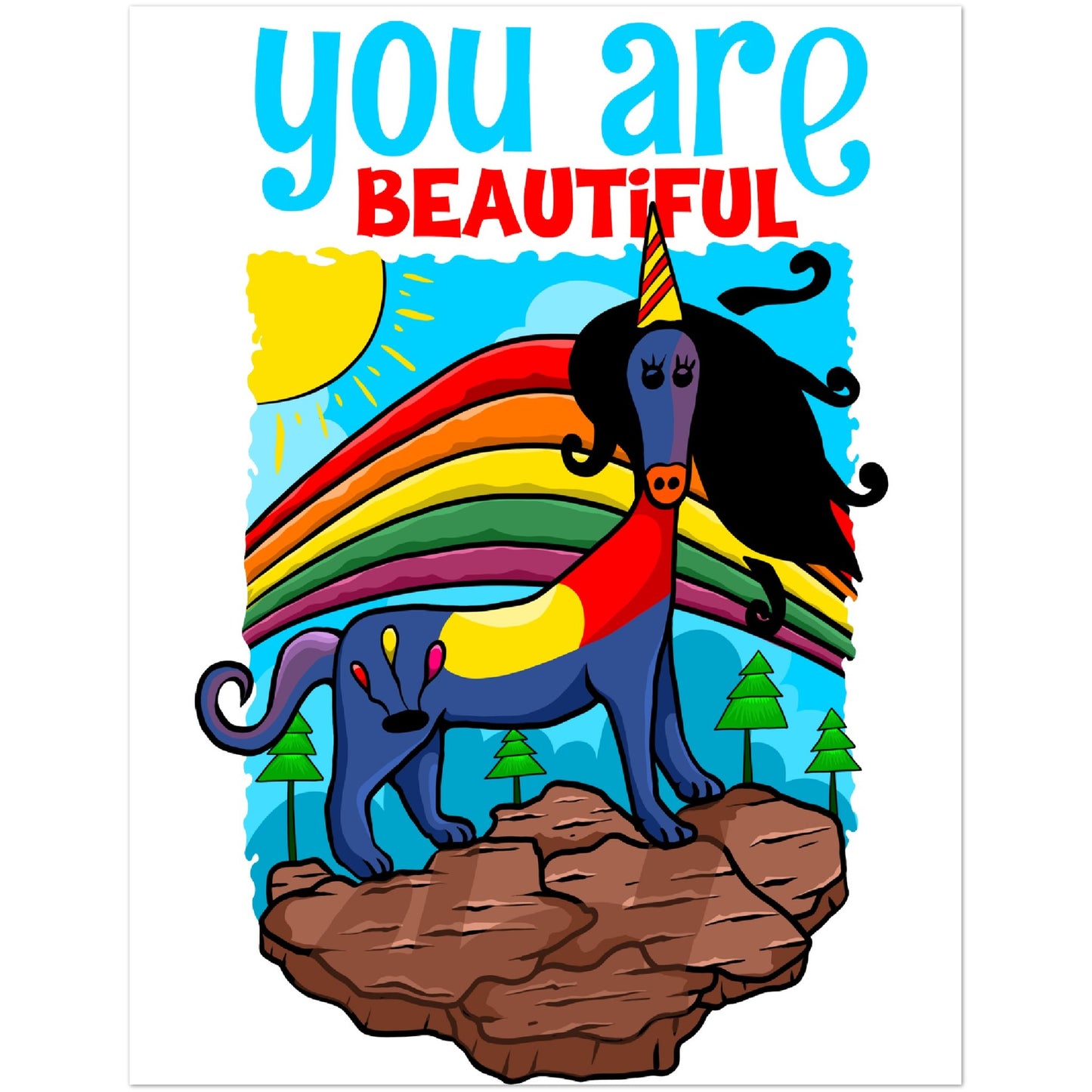 you are beautiful - Classic Semi-Glossy Paper Poster