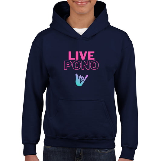 Live Pono Pink - Classic Kids Pullover Hoodie