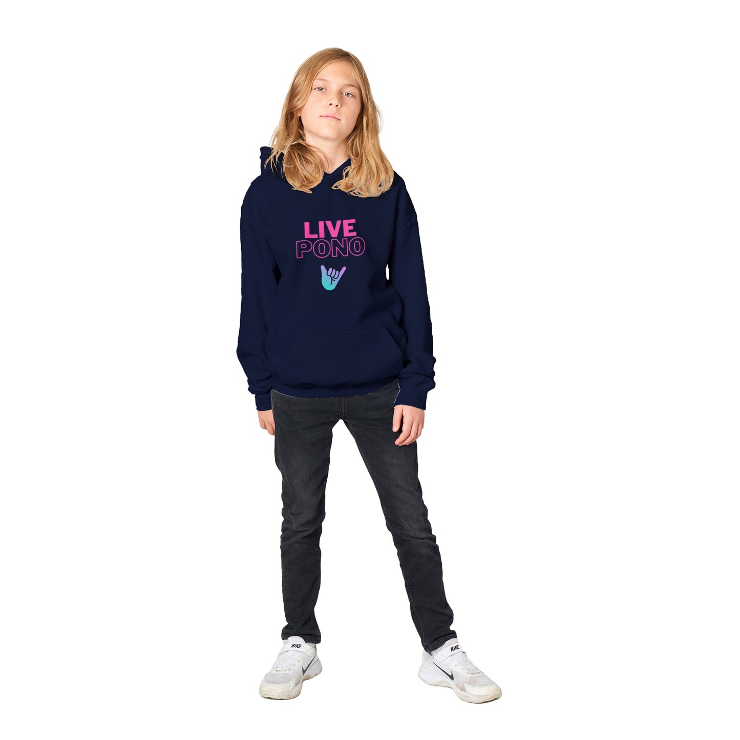 Live Pono Pink - Classic Kids Pullover Hoodie